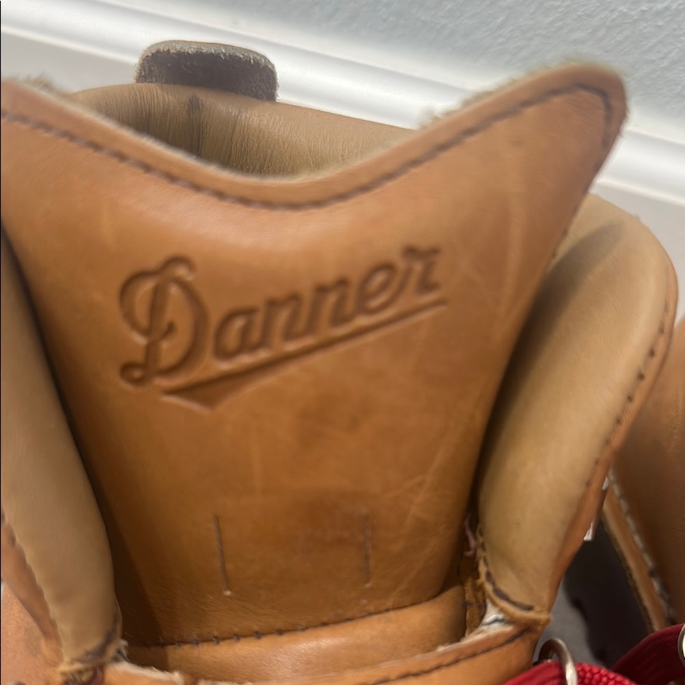 Danner Tan Leather Boots with Red Laces - Picture 2 of 9